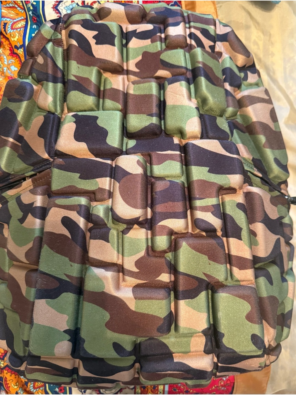 Kids Camouflage Padded Backpack - Green Camo